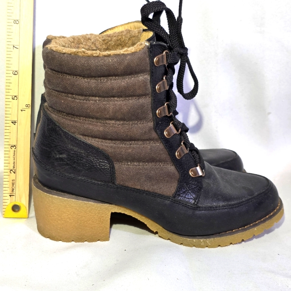Durango Black and Brown Lace Up Boots